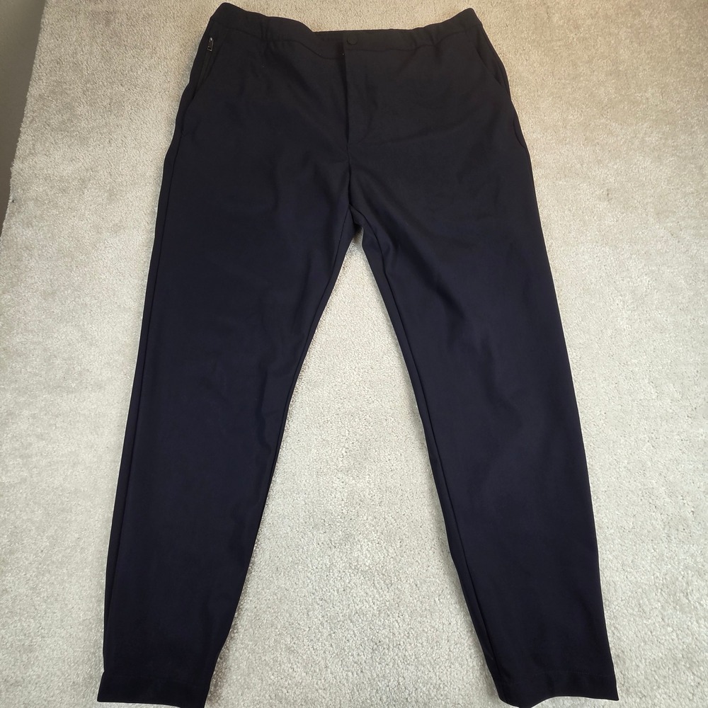 Theory Terrance EZP Precision Ponte Navy Blue Jogger Pants Mens XXL Stretch